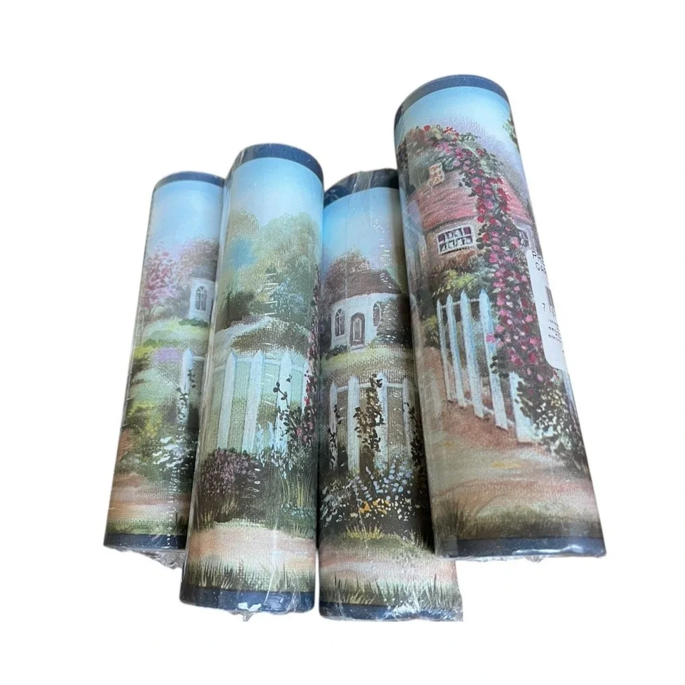 Country Garden Arbor Cottage Gazebo Pre-Pasted Wall Border 6 rolls 24 Yards